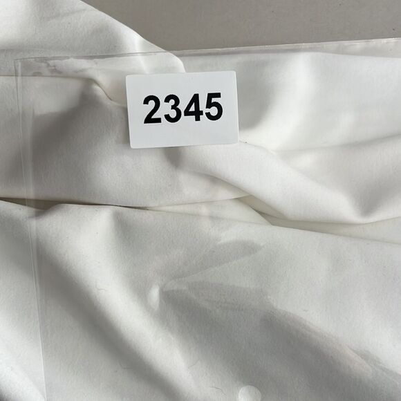 Qinsen Square Neck Bodice Tank Flare Dress White Size 10 NWT - Picture 11 of 11